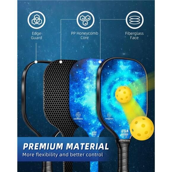 Pickleball Paddles Set of 2 or 4, USAPA Approved Pickleball Set - Picture 4 of 7